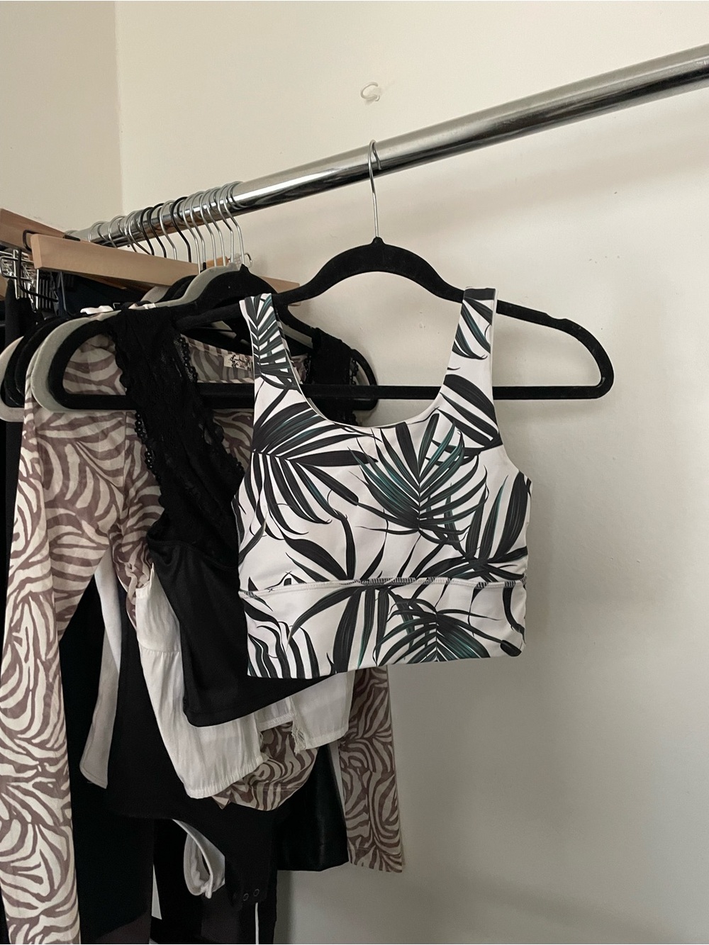 3/$15 Palm Print Sports Bra